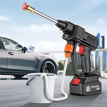 Automatic Cordless Car Wash Spray Gun | 48V High Pressure Lithium Battery | Wireless Foam Jet Washer (Single & Double Battery) - Image 4