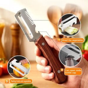 3in1 Peeler Knife Stainless Steel