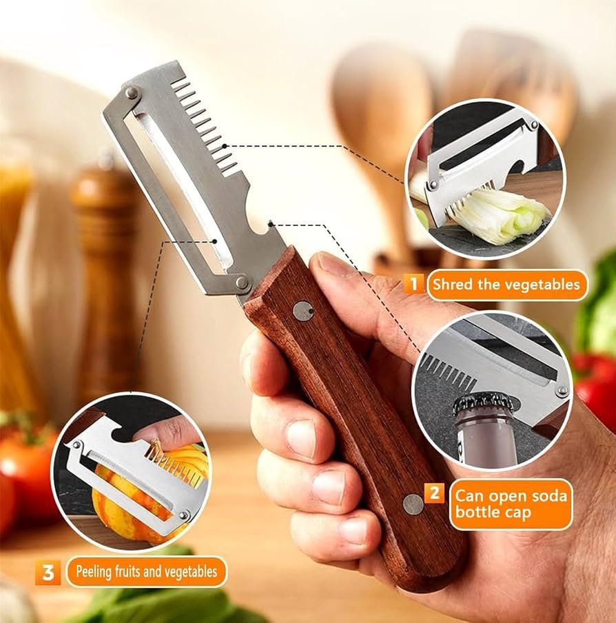 3in1 Peeler Knife Stainless Steel