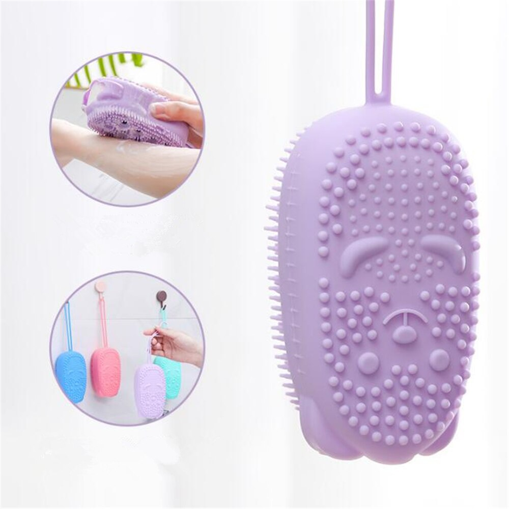 Silicone soap bath massage / Bath Body Brush High Quality Silicon Bath Brush (random color) - Image 4