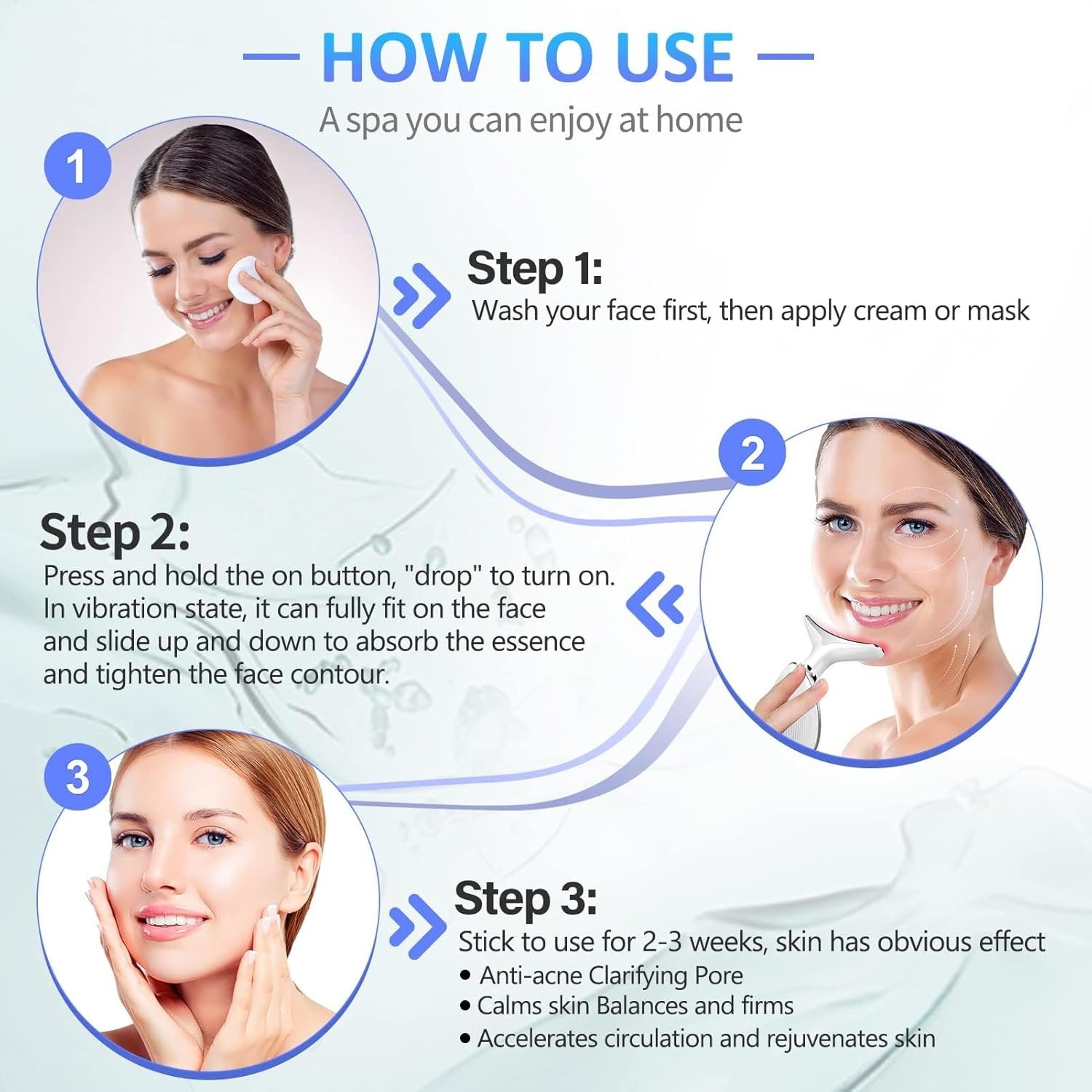ES-1081 Massager Intense Pulsed Light Wrinkles Reducing Instrument - ESX - Anti Ageing & Reduces Puffiness | Face Massager For Fine Line & Wrinkles - Random Color - Image 9