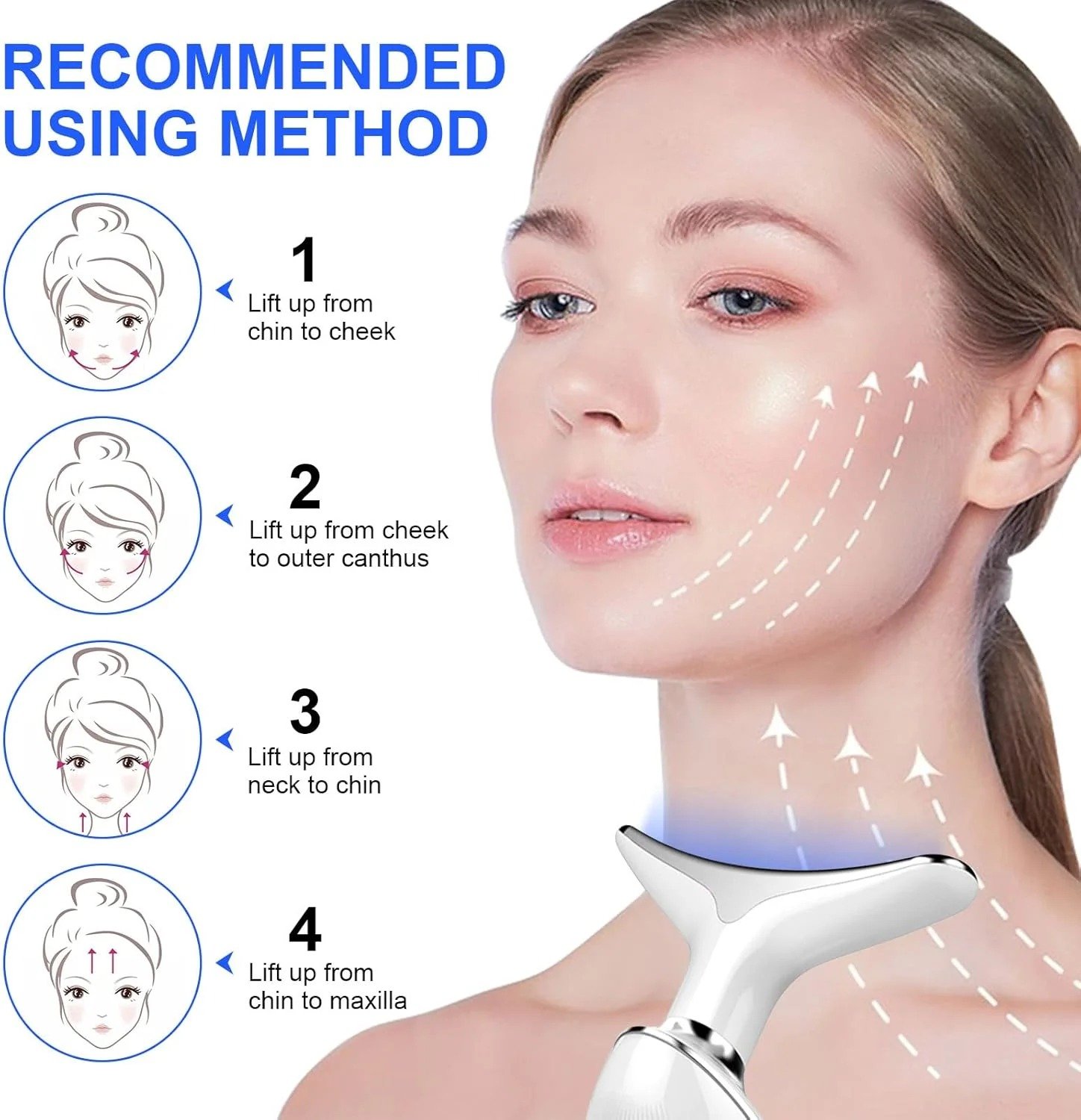 ES-1081 Massager Intense Pulsed Light Wrinkles Reducing Instrument - ESX - Anti Ageing & Reduces Puffiness | Face Massager For Fine Line & Wrinkles - Random Color - Image 4