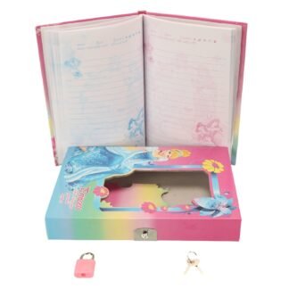 Princess, Frozen & Sofia Cover Fancy Lock Spiral Binding Diary – Medium Size with Box – 40 Pages (22 x 16 cm)