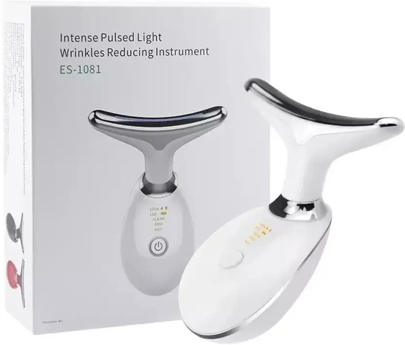 ES-1081 Massager Intense Pulsed Light Wrinkles Reducing Instrument - ESX - Anti Ageing & Reduces Puffiness | Face Massager For Fine Line & Wrinkles - Random Color