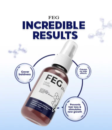 FEG PLUS Hair & Beard Growth Serum Spray 50ml | Seaweed Extract, Rosemary, Redensyl, Anagain & Minoxidil | Anti Hair Loss, Regrowth Treatment - Image 3