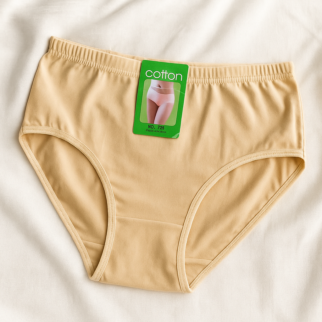 2 Pcs Women’s Cotton Plain Panties – Soft & Comfortable Underwear (Skin, Black | S/M/L) - Image 3