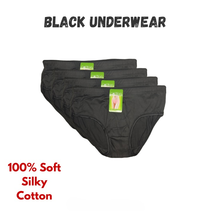 2 Pcs Women’s Cotton Plain Panties – Soft & Comfortable Underwear (Skin, Black | S/M/L) - Image 5