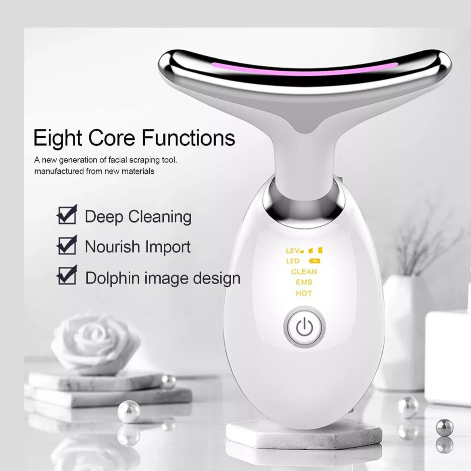 ES-1081 Massager Intense Pulsed Light Wrinkles Reducing Instrument - ESX - Anti Ageing & Reduces Puffiness | Face Massager For Fine Line & Wrinkles - Random Color - Image 2
