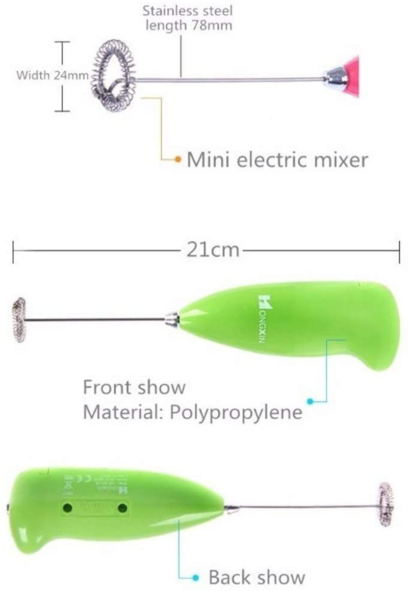 Electric Egg Beater Milk Drink Coffee Whisk Mixer Foamer Mini Handle Stirrer Practical Cooking (Random Color) - Image 2