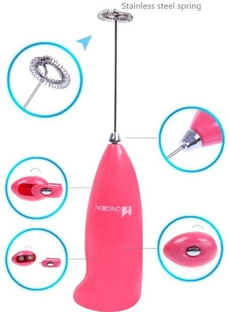 Electric Egg Beater Milk Drink Coffee Whisk Mixer Foamer Mini Handle Stirrer Practical Cooking (Random Color) - Image 4