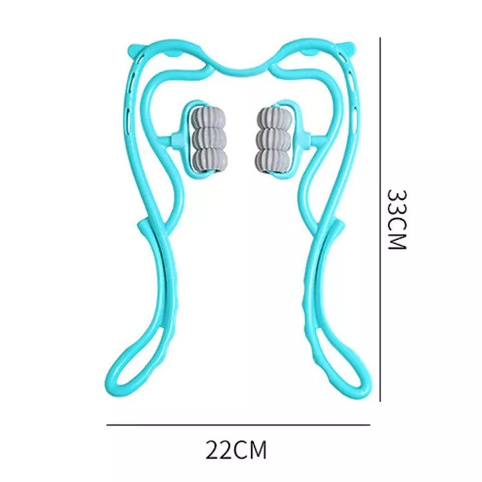 6 Wheel Pressure Point Neck Massager Relieve Neck, Back And Shoulder Pain (Random Color) - Image 4